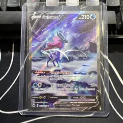 Suicune V GG38/70 Crown Zenith Ultra Rare Holo 210 HP Pokemon TCG - Image 1