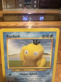 Pokemon Neo Destiny Psyduck 79/105 Heavily Played - Image 3