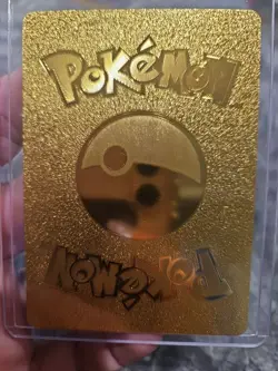 Pikachu Mega Rayquaza Gold Foil Fan Art Textured Collector Pokemon Tag Cos Play - Image 2