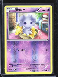 Pokemon TCG Espurr 58/122 BREAKpoint Reverse Holo B-0001 - Image 1