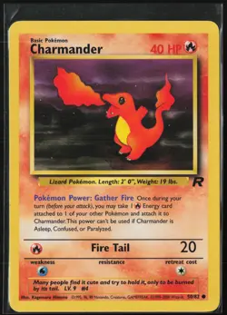 Charmander 50/82 Common Team Rocket Pokemon Unlimited Lightly Played - Image 1