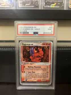 2003 Pokemon EX Dragon Holo Rare Magcargo EX 95/97 PSA 9 MINT - Image 1