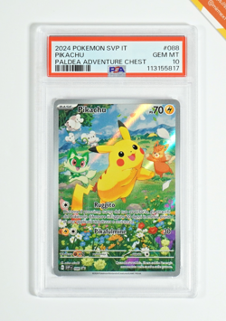 Pokemon PSA 10 Pikachu #088 SVP IT Paldea Adventure Chest Promo 2024 Italiano - Image 1