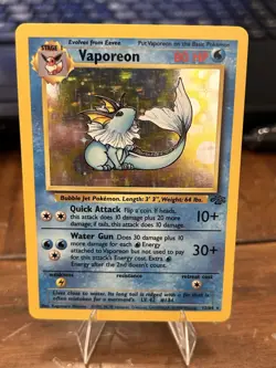 Pokemon TCG Vaporeon Holo Jungle Set 12/64 - Image 1