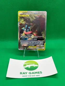 Pokemon TCG Greninja & Zoroark GX 201/214 Unbroken Bonds Alternate Art DMG - Image 1