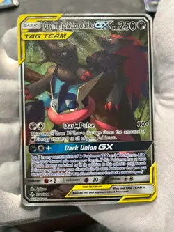 Pokemon TCG Greninja & Zoroark GX 201/214 Unbroken Bonds Alternate Art DMG - Image 3
