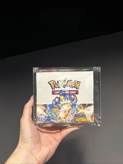 Pokemon Surging Sparks Booster Box Sealed with acrylic magnetic case (36 Packs) - Image 1