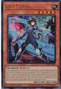 Justice Hunters Ultra Rare JUSH-EN031 K9-17 Izuna - Image 1