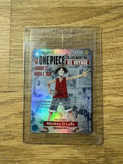 One Piece CCG Monkey D. Luffy P-055 US Voyage College Basketball Promo Sealed - Image 1