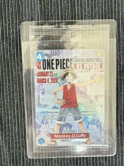 One Piece CCG Monkey D. Luffy P-055 US Voyage College Basketball Promo Sealed - Image 2