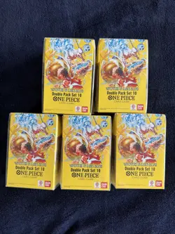 One Piece Double Pack Set Vol.10 OP15-EB04 Adventure on Kami’s Island LOT OF 5 - Image 1