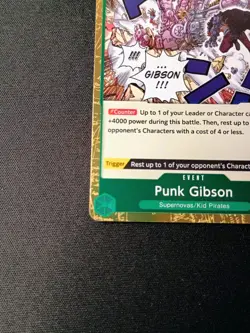 Punk Gibson OP01-058 Rare (Foil) - Romance Dawn - Image 2