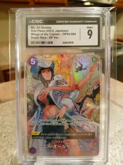 One Piece TCG Ms. All-Sunday CGC 9 Japanese SP Alt Art OP04-064 Wings of Captain - Image 1