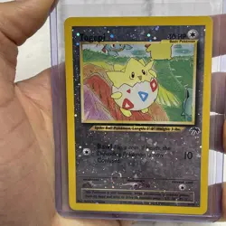 Pokemon TCG Togepi 4/18 Southern Islands Reverse Holo LP/NM Pokemon SWIRL Promo - Image 1