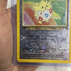Pokemon TCG Togepi 4/18 Southern Islands Reverse Holo LP/NM Pokemon SWIRL Promo - Image 4