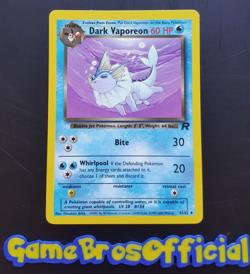 Dark Vaporeon - 45/82 - Rocket Unlimited Uncommon Pokemon TCG 2000 - LP - Image 1