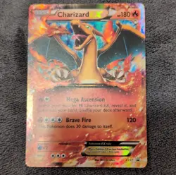 Pokemon Charizard EX XY17 Full Art Promo Holo Basic Card HP180 Fire Type - Image 1