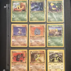 Pokemon TCG Base Set Four Pages of First Edition Pokemon Cards NM Condition - Image 2