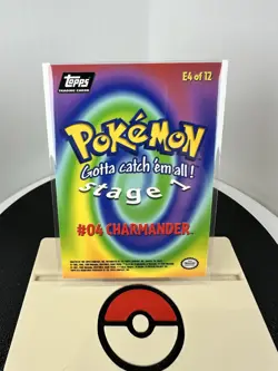 TOPPS Charmander E4 of 12 BLACK LOGO - Pokemon Card 🌟🌟🌟 - Image 2