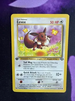 1999 Pokemon Eevee 1st Edition Jungle Card 51/64 LP - Image 1