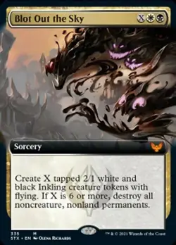 Blot Out the Sky (Extended Art) - Light Play MTG Strixhaven - Image 1