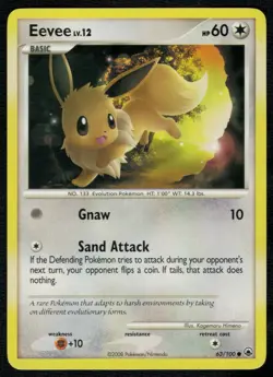 Eevee 63/100 Common LMP Pokemon Card HQ Scan 2 - Image 1