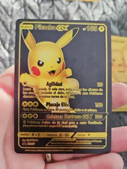 Pikachu GX Black Foil Fan Art Vinyl Collector Pokemon Card - Image 1