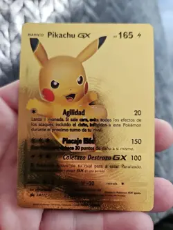 Pikachu GX Black Foil Fan Art Vinyl Collector Pokemon Card - Image 5