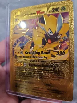 Zeraora VStar Gold Foil Fan Art Vinyl Textured Collector Pokemon Card - Image 4