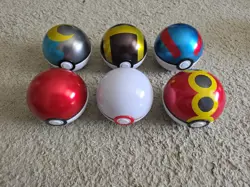 Pokemon TCG PokeBall Tin Set of 6 EMPTY Tins (No Cards) Assorted. - Image 1