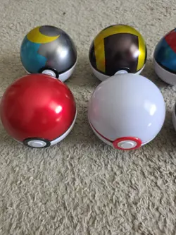 Pokemon TCG PokeBall Tin Set of 6 EMPTY Tins (No Cards) Assorted. - Image 2