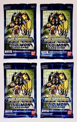 Digimon English Card Game - Classic Collection EX01 X4 BOOSTER PACK SEALED NEW - Image 1
