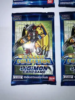Digimon English Card Game - Classic Collection EX01 X4 BOOSTER PACK SEALED NEW - Image 2