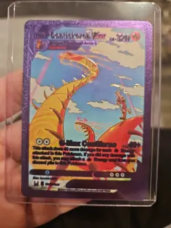 Centiskorch Vmax Purple Foil Fan Art Vinyl Textured Collector Card HP320 - Image 1