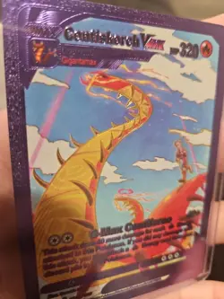 Centiskorch Vmax Purple Foil Fan Art Vinyl Textured Collector Card HP320 - Image 4