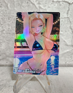 Android 18 DBZ Trading Card Waifu Goddess Story Anime Girl holo Karte Manga Full - Image 1