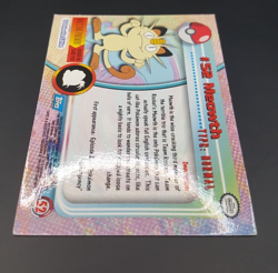 Meowth #52 Foil - Topps Pokemon TV Animation Series 1 Blue Logo - EXC-NM - Image 2