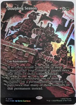Doubling Season (Borderless) Teenage Mutant Ninja Turtles Source Material Foil - Image 1