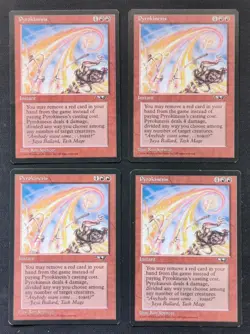 4 x MTG Alliances Pyrokinesis Playset Magic The Gathering NM See Pics - Image 1
