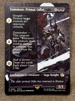 Summon: Primal Odin (Borderless) Final Fantasy Regular MTG Magic The Gathering - Image 1