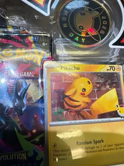 Pikachu 051/162 Pokemon Day 2026 Promo Stamped PERFECT FART SWIRL 🌀- IN BOX !🔥 - Image 3