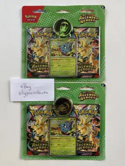 LOT OF 2 Pokemon TCG ASCENDED HEROES Erika 2-Pack Blister Collection - Sealed - Image 1