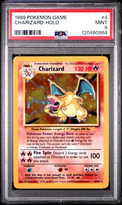 Charizard - Pokemon Base Set #4 PSA 9.0 - Image 1