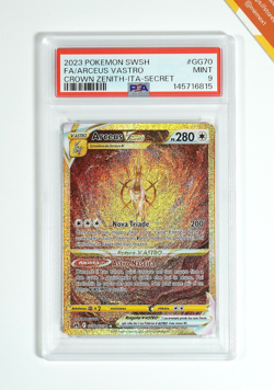 Pokemon PSA 9 Arceus V Astro #GG70 Secret Rare Zenit Regale 2023 Italiano - Image 1