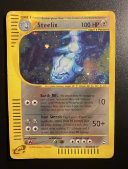 Pokemon Card-Steelix-H23/H32-Aquapolis- Holo-ENG-Played-SWIRL - Image 1