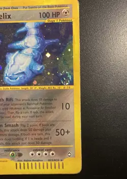 Pokemon Card-Steelix-H23/H32-Aquapolis- Holo-ENG-Played-SWIRL - Image 2