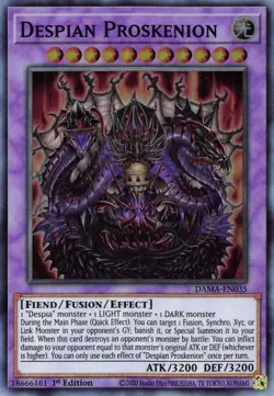 DAMA-EN035 Despian Proskenion Super Rare 1st Edition Near Mint YuGiOh TCG - Image 1
