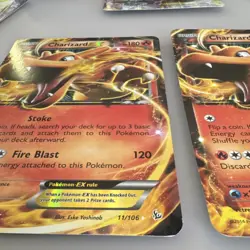 Pokemon TCG EX Holo Charizard EX 11/106 XY Flashfire Card - Image 2
