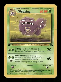 Pokemon Weezing Uncommon Fossil 45/62 MP - Image 1