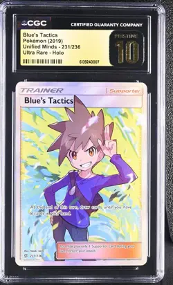 Pokemon Blue's Tactics 231/236 Ultra Rare Unified Minds - CGC 10 PRISTINE - Image 1